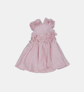 Girl Water Lily Embossed Dress Girl Water Lily Embossed Dress