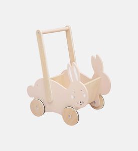 Mrs. Rabbit Wooden Push Along Cart