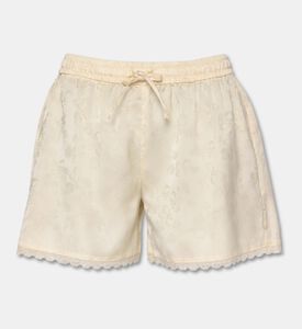 Galeries Lafayette Lace Trim Wide-leg Shorts, Packshot View