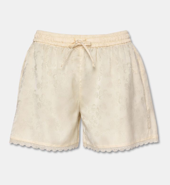 Galeries Lafayette Lace Trim Wide-leg Shorts, Packshot View