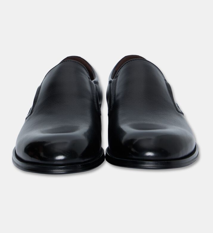 Roberto Fabiani Leather Elastic Side Slip-on Shoes, Black, Eu-45, Packshot View