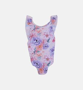 بدلة سباحة قطعة واحدة بطبعة أزهار