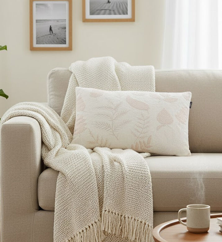 Home Deco and More Petal Knife Edge Cushion, Packshot View