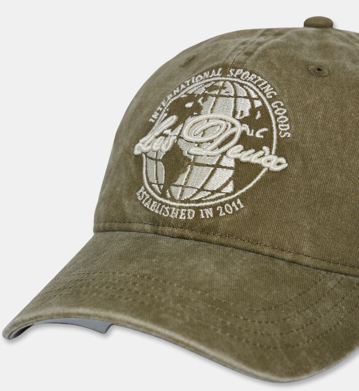 Les Deux Globe-embroidered Dad Cap, Packshot View
