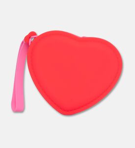 StickyBestie Charm Silicone Heart Pouch, Red, Packshot View