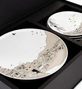 Silsal Cake Stand 4 Dessert Plates, Packshot View