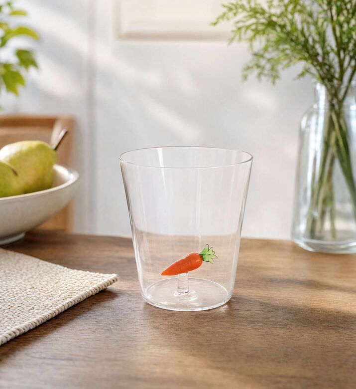 Easy Life Borosilicate Carrot-print Glass, Model View