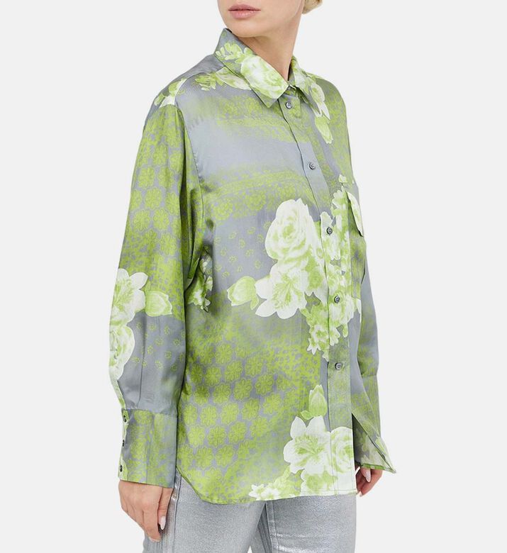 قميص بياقة مطبوعة للحديقة