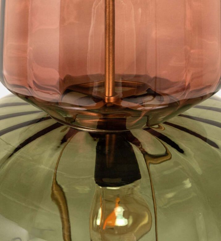 مصباح معلق زجاجي دائري