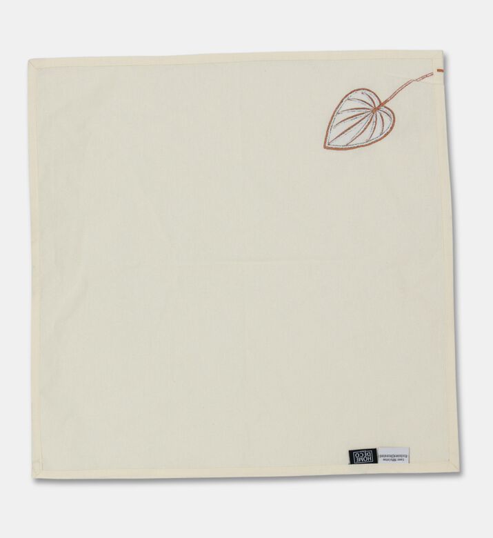 Home Deco and More Leaf Embroidered Napkin, Packshot View