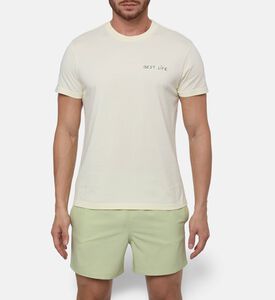 Maison Labiche Best Life Embroidered T-shirt, Model View