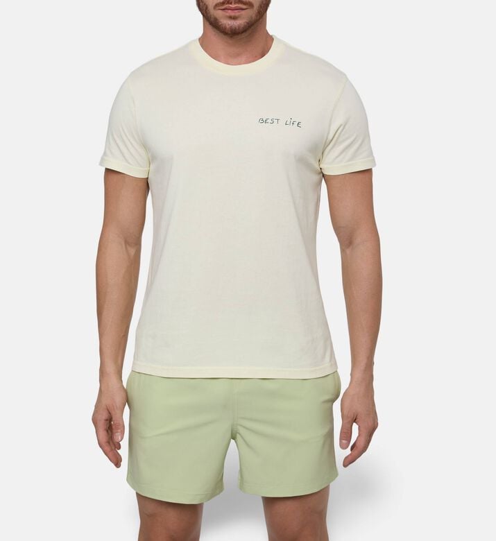 Maison Labiche Best Life Embroidered T-shirt, Model View