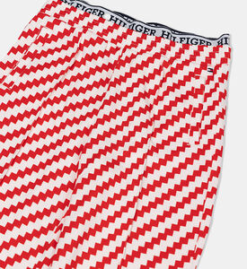 بنطال بأحرف العلامة عريض الساقين