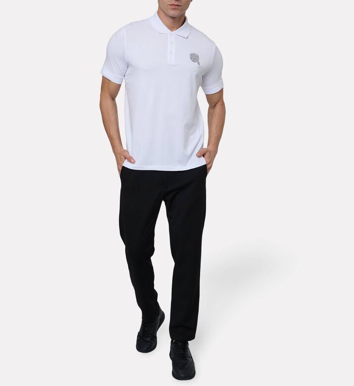 Karl Lagerfeld Pique Cotton Ikon Polo Shirt, Model View