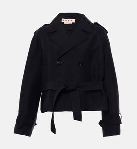 Raglan Sleeve Short Trench Coat