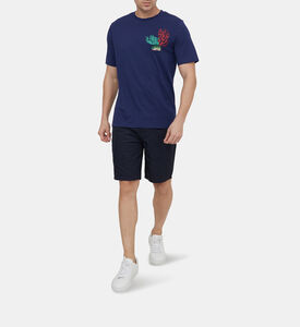 Scotch and Soda Garment-dyed Cotton Chino Shorts, Navy, 36, Model View