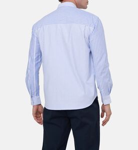 قميص بريتوي مخطط بتطريز لمسة فرنسية