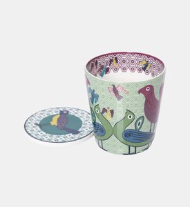 علبة بورسلين بتصميم طيور الجنة