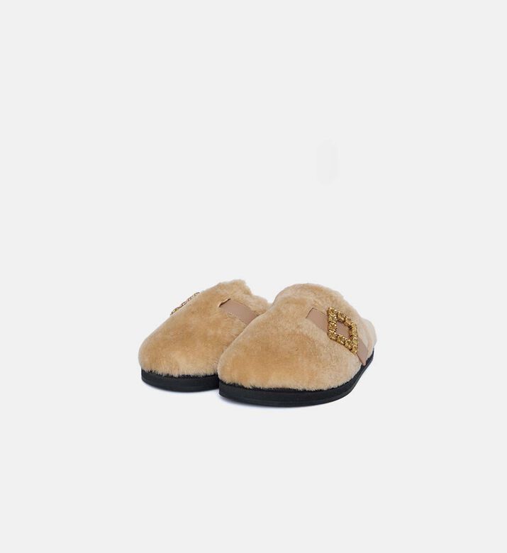 Shearling Plush Slippers
