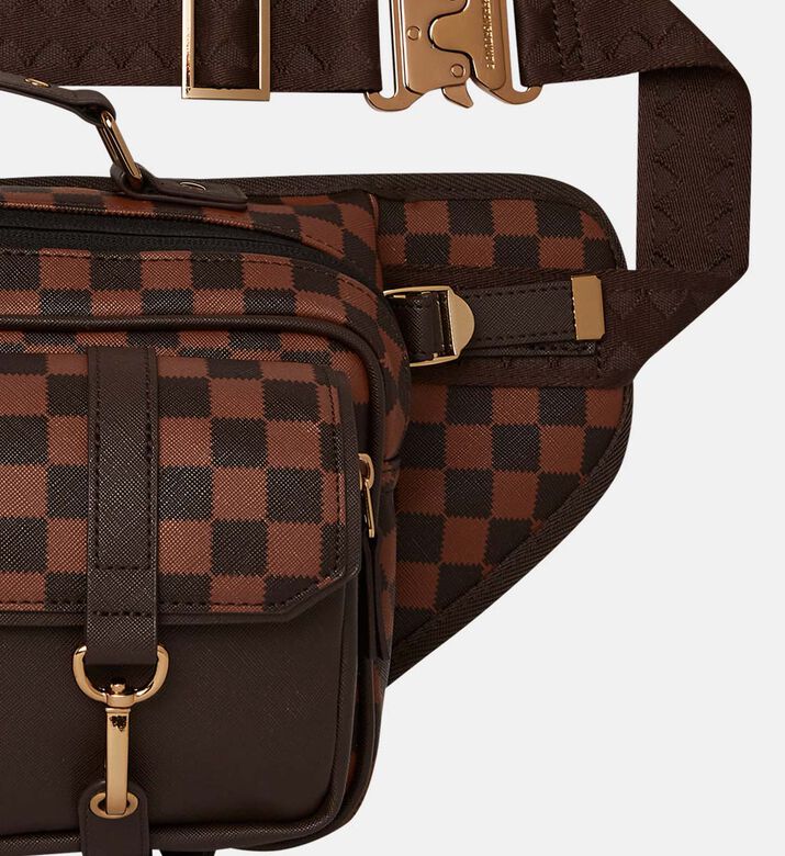 Pixel-embossed Crossbody Bag