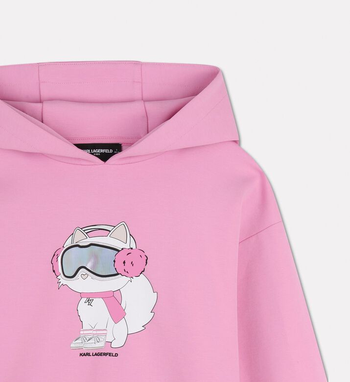 Karl Lagerfeld Hooded Graphic Sweatshirt Dress, Packshot View