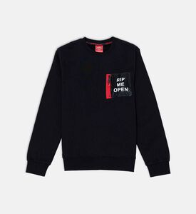 سويت شيرت بياقة دائرية ريب مي أوبن