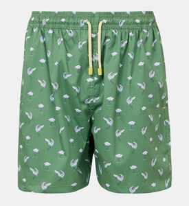 سروال سباحة لوكا بطبعة أوراق شجر