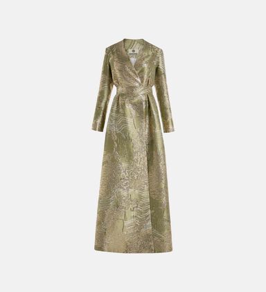 Brocade Floral Print Dress