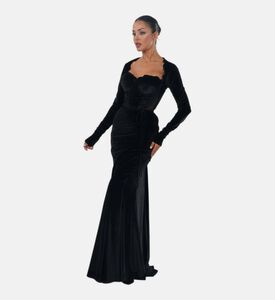 Velvet Off-shoulder Maxi Gown