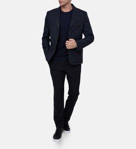 Embroidered Logo-detail Structured Blazer