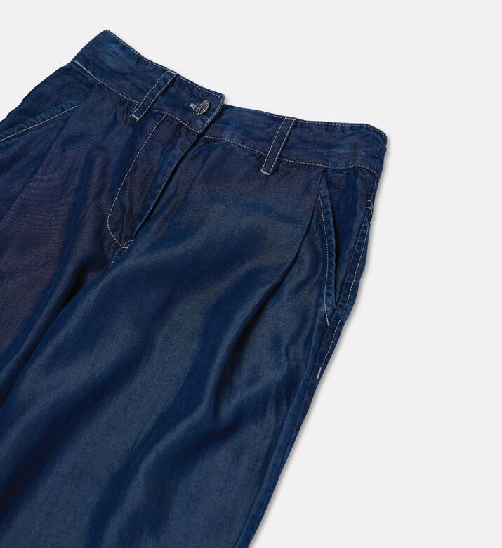 DKNY Button Closure Slip Pockets Denim Pants, Packshot View