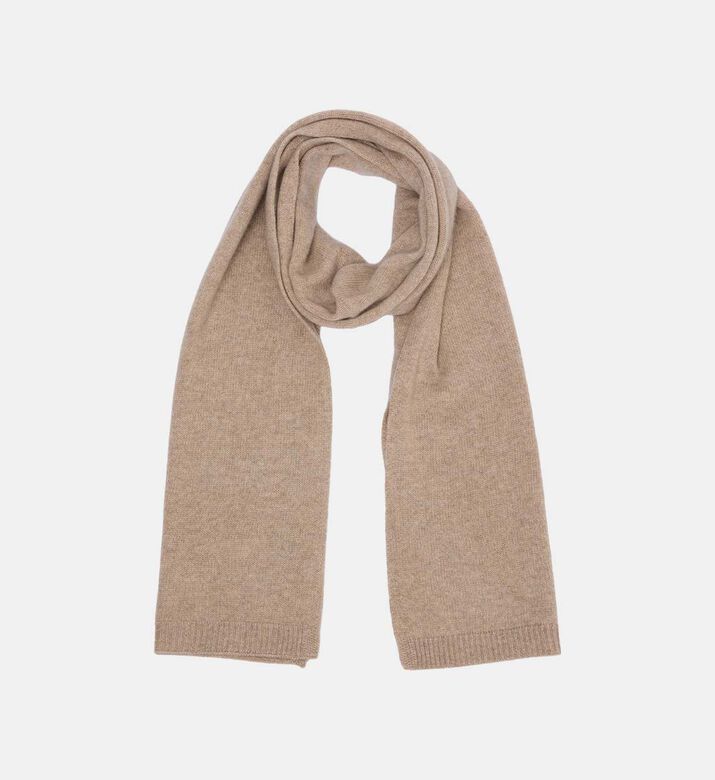 Cashmere Knit Ribbed Scarf