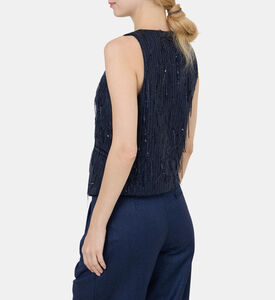 Sequined Button-up Waistcoat