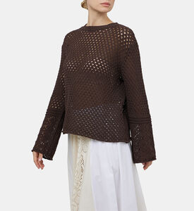 Mesh Fabric Sweater