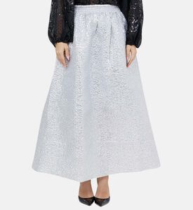 Peau D Ane Elastic Waist Midi Skirt