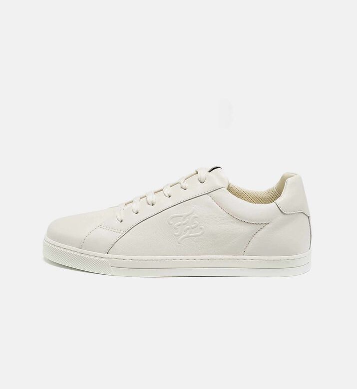 Fendi White Leather Low Top Sneakers Preowned