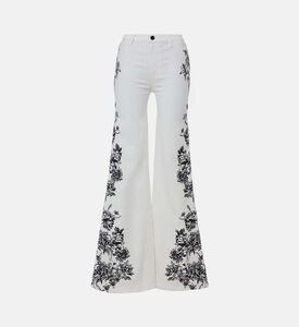 Floral-print Flared Pants Floral-print Flared Pants