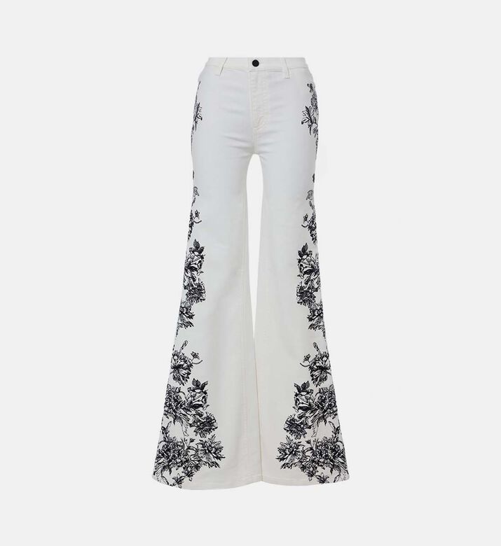Floral-print Flared Pants Floral-print Flared Pants