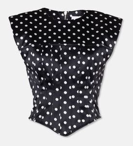 Ganni Polka-dot Corset-style Top, Packshot View