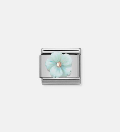 Composable Classic 9k Rose Gold Turquoise Mother-of-pearl Flower