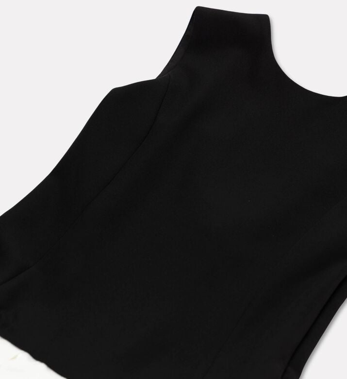 Twinset Contrast Ruffle Woven Dress, Packshot View