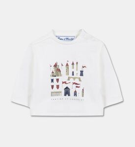 Tartine et Chocolat Castle-print Long-sleeve T-shirt, Packshot View