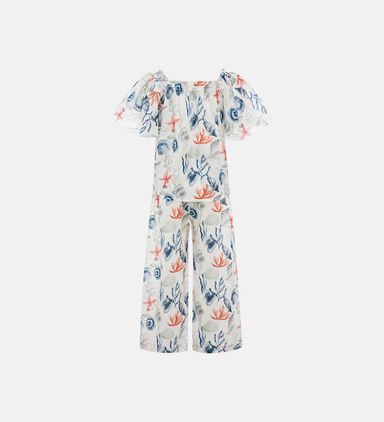 All-over Print Puffy Sleeves Set