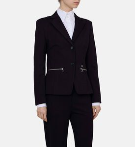 جاكيت طويل الأكمام بزر واحد