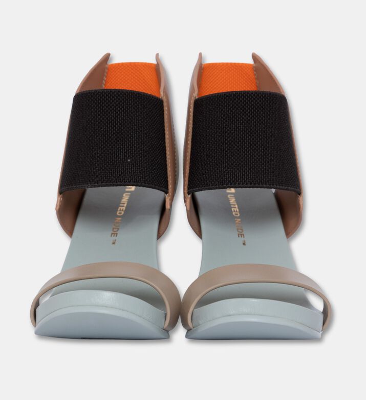 UN United Nude Cow Leather Hollowed Heel Sandals, Beige, Eu-41, Packshot View