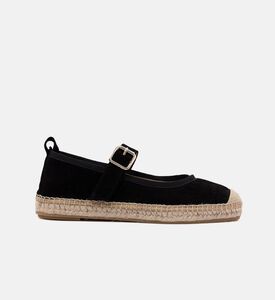 Buckle Strap Jute Sole Ballerina