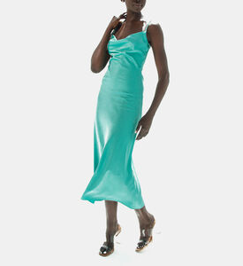 Draped Cowl Neck Midi Dress Draped Cowl Neck Midi Dress