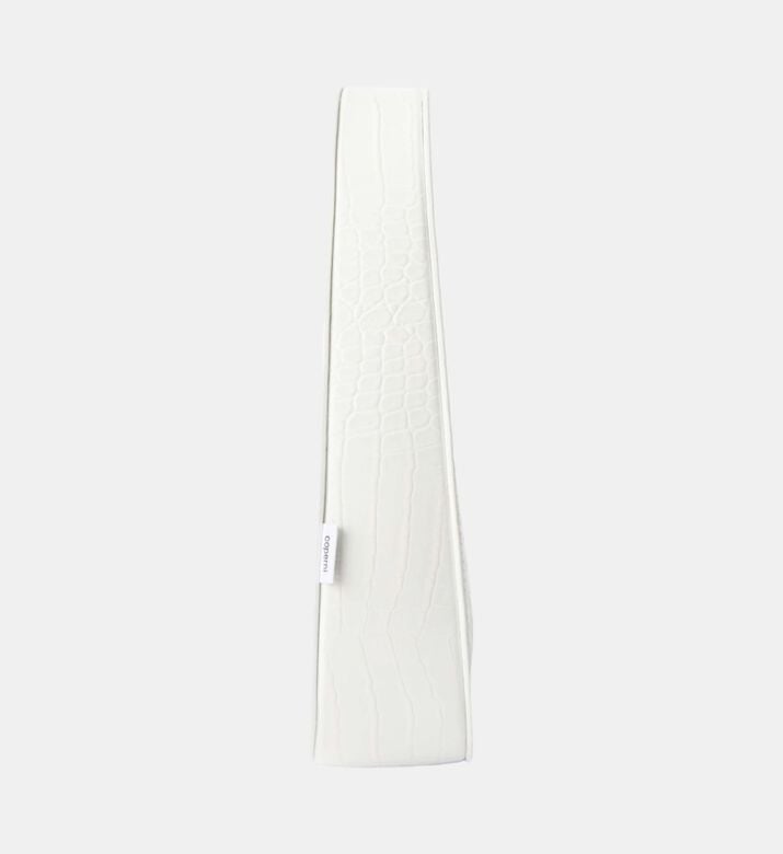 Croc-effect Baguette Swipe Bag