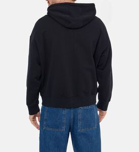 Maison Kitsune Casual Zip Fastening Hooded Sweater, Black, S, Model View