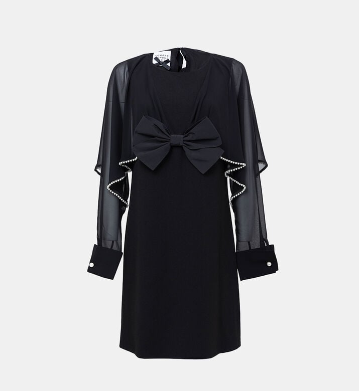 Pearls Cape Sleeve Dress Pearls Cape Sleeve Dress